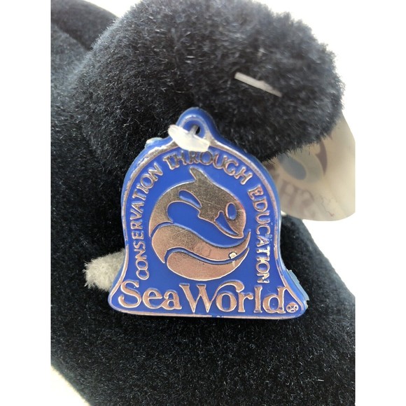 Vintage Sea World Shamu Orca Whale Plush Stuffed Animal 15 Inch - Picture 8 of 10